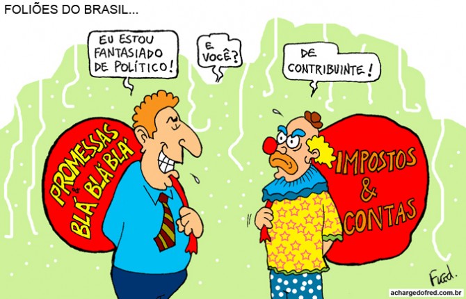 Foliões no Carnaval