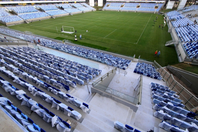 Mixto e Santos é o primeiro evento-teste da Arena Pantanal (Foto: Edson Rodrigues / Secooa-MT)