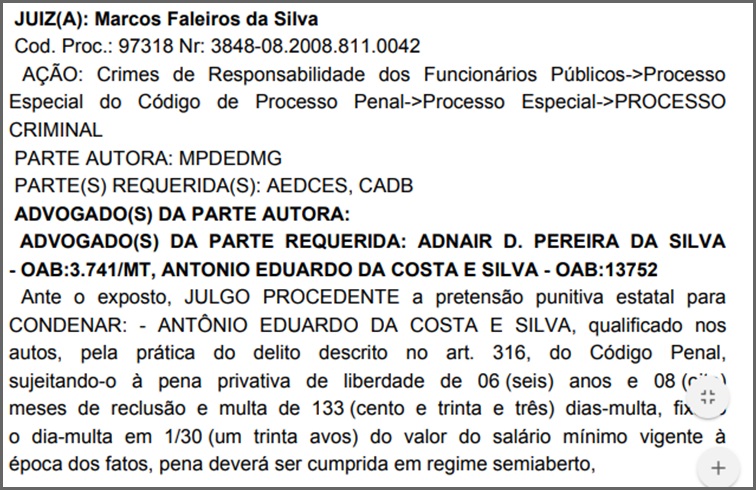 sentença antonio eduardo da costa e silva
