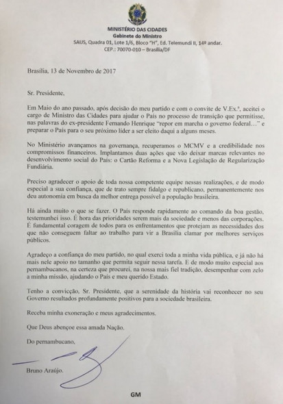 Carta-Ministro