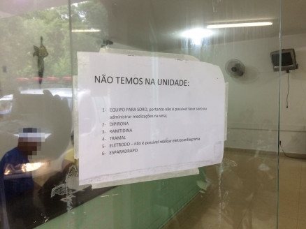 falta de medicamentos na UPA