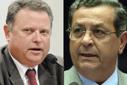 Blairo Maggi e Jayme Campos no deram as caras no Senado aps as festas de Carnaval