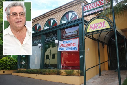 O empresrio Adriano, executado dentro de um banco, e o restaurante que leva seu nome: fim das atividades