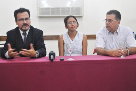 Herrera, Viana e Vaz Curvo, em entrevista coletiva: crticas  Segurana Pblica de MT