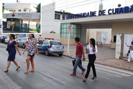 O Hospital Geral Universitrio (detalhe), mantido pela Unic,  um dos credenciados a fazer a cirurgia em MT