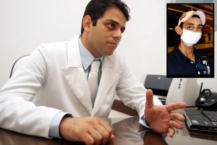 O dentista Arlindo Aburad disse ao MidiaNews alerta sobre perigos do diagnstico tardio, como o de Oziel (detalhe) 