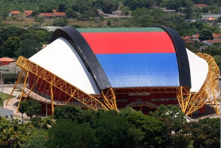 Ginsio Aecim Tocantins, em Cuiab: irregularidades podem comprometer sede de eventos esportivos