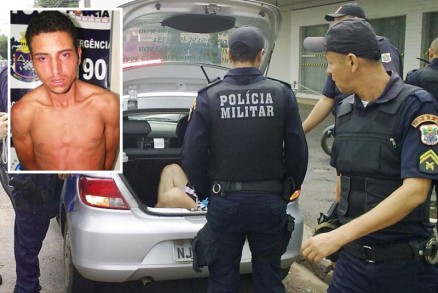 O agressor foi preso por policiais militares aps denncia dos prprios familiares