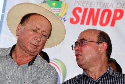O empresrio Roberto Dorner e o lder do PSD, Jos Riva: candidatura em Sinop