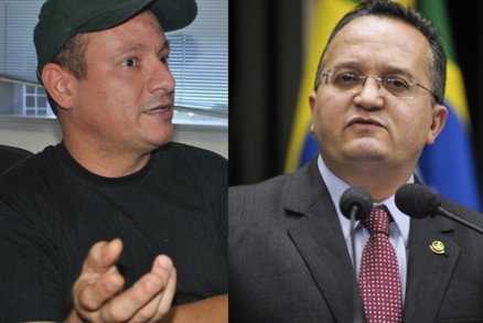O jornalista Jos Marcondes e o senador Pedro Taques: diferenas pessoais vo parar no Supremo