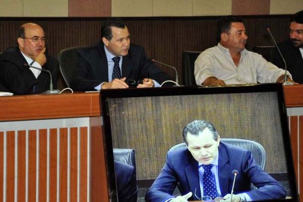 Riva, Silval, Savi e Daltro, durante encontro, no Paiagus: reforma vai sair do papel