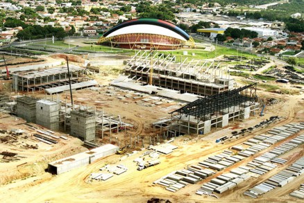 Arena Pantanal: 45% das obras j esto concludas; previso de entrega  dezembro de 2012