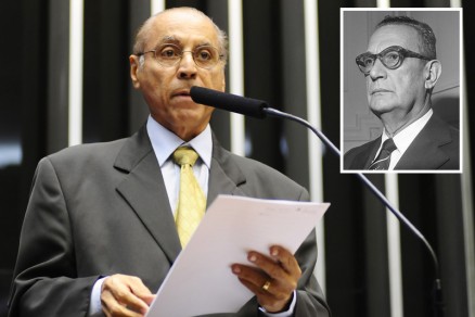 O deputado federal Jlio Campos, que criticou mudana de ala no Senado; no destaque, Filinto Muller