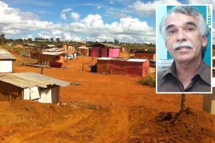 A rea de preservao invadida, em Chapada; prefeito Flvio Daltro quer construir um loteamento