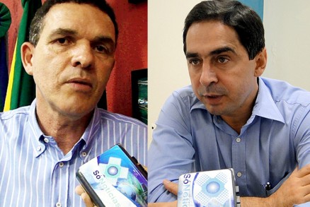 Juarez Costa, que dobrou o patrimnio, e Dilceu  Dal'Bosco: disputa milionria em Sinop