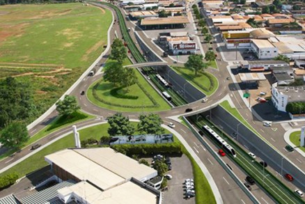 Projeto do VLT na Avenida da FEB, onde as obras esto adiantadas: sistema  criticado por site