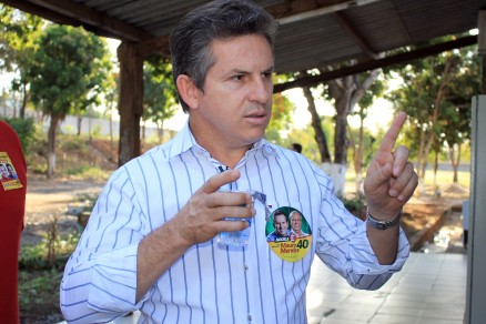 O candidato Mauro Mendes, que emitiu nota  imprensa contra Maluf