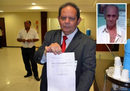 Advogado Waldir Caldas e Joo Caveira (detalhe): tentativa de homicdio vai a julgamento