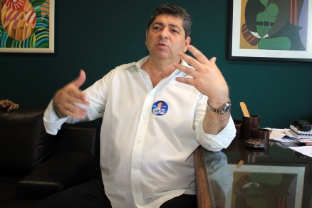 O candidato Guilherme Maluf, que criticou o adversrio Ldio Cabral