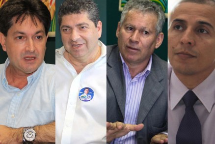 Brito, Maluf, Grassi e Mauro: despedida em tom emotivo, no ltimo programa eleitoral na TV
