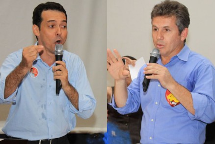 Ldio Cabral e Mauro Mendes se enfrentaram no primeiro debate do segundo turno