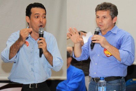 Os candidatos Ldio e Mauro, que se enfrentam nesta segunda, na TV Record