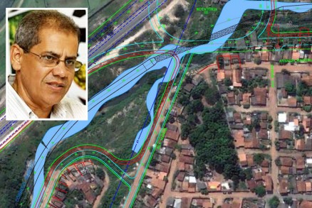 Projeto inicial da Via Parque do Barbado: projeto original esbarrou em desapropriaes, segundo Guimares (detelhe)
