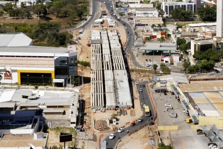 Viaduto da UFMT: obra j possui mais de 87% dos servios prontos, segundo a Secopa