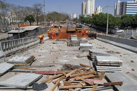 Viaduto da Sefaz: obra ser a primeira do VLT a ser concluda, segundo a Secopa