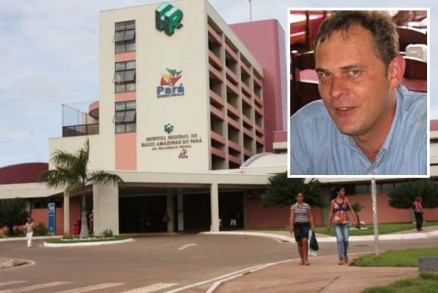 Sancler da Luz (detalhe ) ficou internado por uma semana no Hospital Regional do Baixo Amazonas