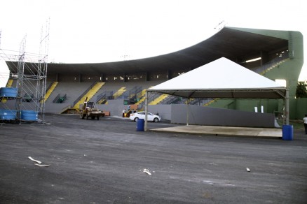 Palco do Fan Fest j est sendo montado e ter shows nacionais e atraes regionais