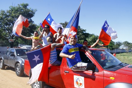 Torcedores chilenos, que 