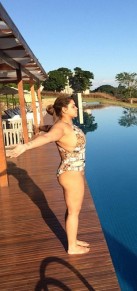 Ela aproveitou para postar algumas fotos deste momento paz e amor em seu Instagram