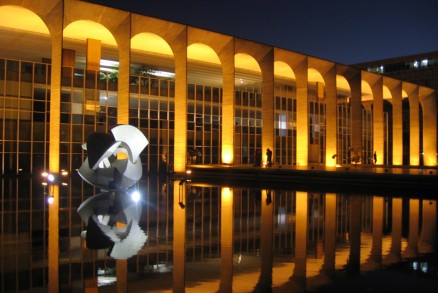 A fachada do Itamaraty, em Braslia