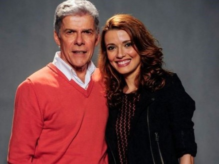 Atriz Jlia Fajardo com o pai, Jos Mayer