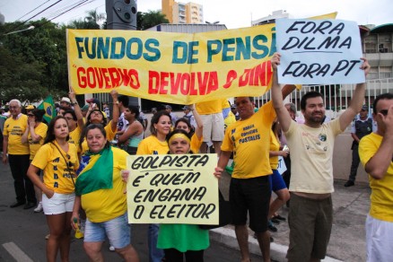 Manifestantes pediram, entre outras coisas, a renncia da presidente Dilma Rousseff (PT)