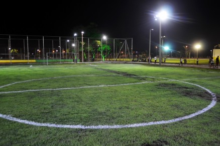 Espao  no estava sendo utilizado devido  manuteno do gramado