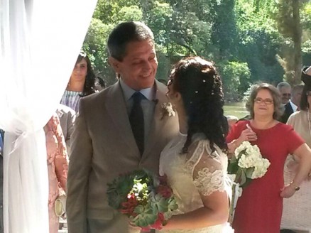 Roberto Jefferson e Ana Lcia Novaes se casando