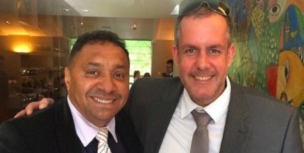 O humorista e deputado Tiririca com Alan Rapp em foto publicada pelo diretor no Instagram