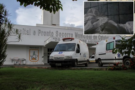 Vdeo feito dentro do Pronto-Socorro de Cuiab mostra o paciente respirando em necrotrio da Capital