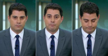 Evaristo Costa se emociona no Jornal Hoje