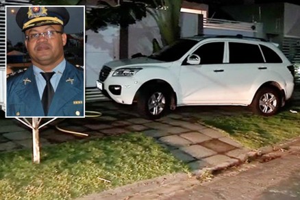 No detalhe, o tenente-coronel PM Helton Vagner Martins, morto por menores aps uma tentativa de assalto a sua residncia, em Sinop