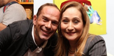O cantor Rafael Ilha com a apresentadora Snia Abro