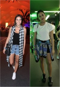 Bruna Marquezine capricha nos looks para o Rock in Rio: short jeans e pernas torneadas  mostra