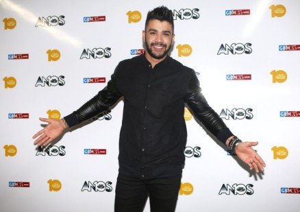 O cantor Gusttavo Lima antes de subir ao palco do Caldas Country Show, em Caldas Novas, em Gois