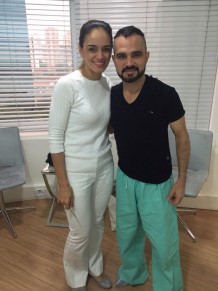 Luciano com a mdica Maria Anglica Muricy