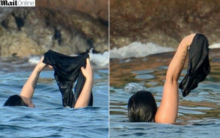 Demi Lovato tirou tudo e nadou pelada durante frias em So Bartolomeu