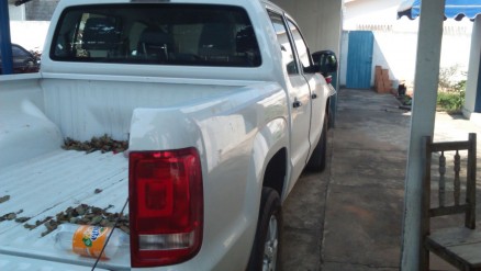 Um dos veculos recuperados pela Polcia Civil