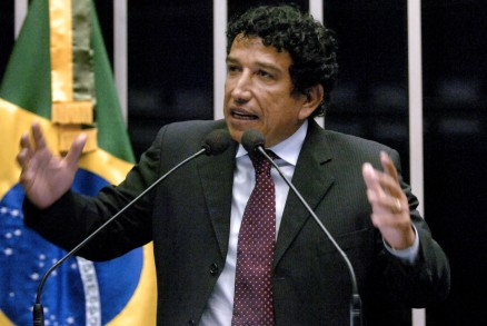 O senador Magno Malta, que cumpre agenda em Mato Grosso