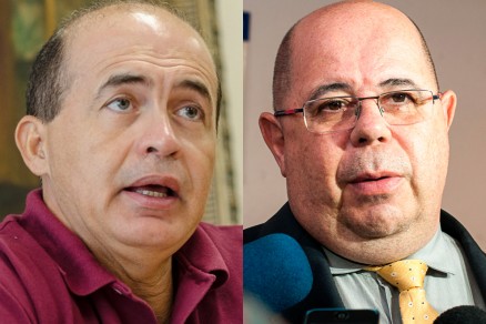 O promotor de Justia Domingos Svio e o advogado Roberto Tardelli: crticas mtuas em sesso do Judicirio